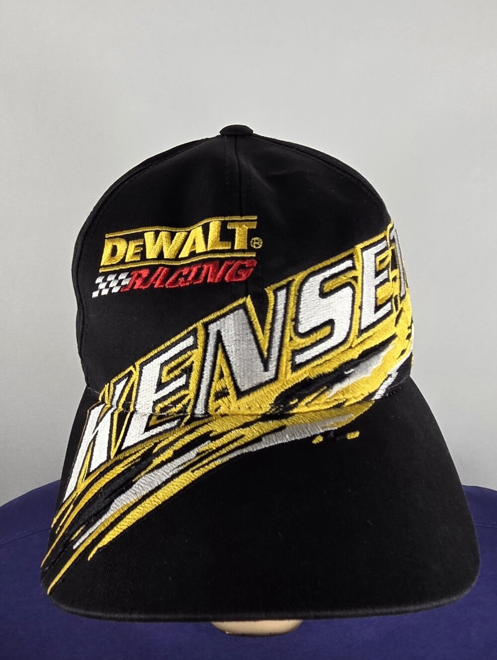 Dewalt Roush Racing Kenseth Nascar Black Snapback Hat Vintage Cap Adjustable Red - Picture 2 of 8